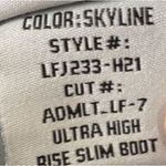 Lovers + Friends  Greyson Ultra High Rise Slim Bootcut Jeans Size 27 Skyline Photo 7