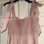 En Saison Smocked Tiered Midi Dress Tie Strap Casual Pink Size S Photo 5