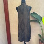 Tiana B. Black and Gold Tinsel Geometric Mini Dress Size 8 Photo 4