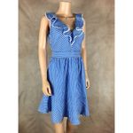 Julia Jordan  Blue/White Striped Ruffled Dress 6 Photo 2