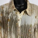 Peter Nygard Button Down Sequin Accent Blouse Photo 1