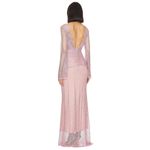 PatBO Rhinestone Netted Plunge Gown in Light Pink 4 New Womens Long Dress Photo 1
