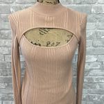 House Of Harlow 1960 Tan Ribbed Cutout Midi Sweater Dress Size M Photo 2