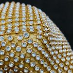 Sparkly Gold Rhinestone Mini Triangle Evening Wristlet Mini Bag Photo 14