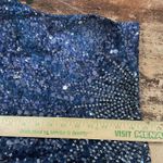 Scala  Embellished Sequin Beaded Navy One-Shoulder Cocktail Prom Mini Dress 14 Photo 4