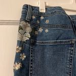 NWT Style and Co Flower Embroidered Cute Straight Crop Jeans Blue Size 12 Photo 5