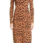 L'Agence L’AGENCE Felicia Off The Shoulder Leopard Sweater Dress Size Large New w/ Tags! Photo 0
