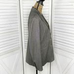 Amanda Smith  Herringbone Oversized Blazer Jacket Black Tan 6 Single Breasted Photo 4