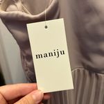 Maniju Elegant Pleated Maxi Dress in Soft Grey Photo 2