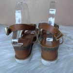 Diba True  Metallic & Brown Leather Strappy Sandals Size 9.5 Photo 2