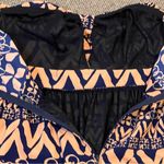 PRIMI STRAPLESS DRESS small short lined blue orange Photo 8