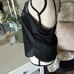 Vtg Maidenform nylon USA union made black lace cami tank 36 med large Photo 3