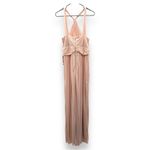 Birdy Grey Kiko Mesh Halter Formal Bridesmaid Dress in Pale Blush Size L NWT Photo 5