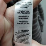 Chico's Size Medium (1) Gray Taupe Terrycloth Texture Boat Neck 3/4 Sleeves Top Photo 5