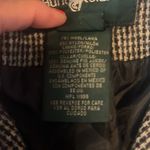 Hunt Club Vintage Black White Plaid Wool Blend Suede Collar Blazer 12 Equestrian Photo 7