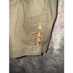 Talbots  army green button front pocket blazer size 12 academia career business # Photo 5