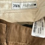 ZARA NWOT Crinkled Camel High-Waist Cargo Pants - M Bloggers Fave Satin Effect Photo 10