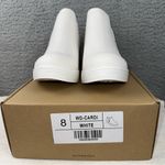 Journee Collection  Shoes Womens 8 Wide White Platform Slip On Wedge Sneaker NEW Photo 1