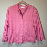 Bryn Walker  Pink Linen Button Down Top Medium Photo 0