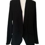 Lulus Miss Punctuality black lightweight open-front blazer size M Photo 0