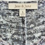 NEW Jess & Jane Denim Effect Blue Rhinestone Asymmetric Hem Tunic Size Large Photo 6