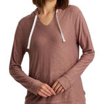 Free Fly Bamboo Slub Hoodie NWT Women’s size Large in Fig Mauve Lightweight Pink Photo 0