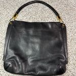 Michael Kors  Women's Black Leather Shoulder Bag Gold Hardware Casual Photo 1