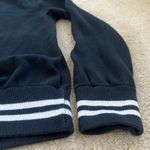 Banana Republic Varsity Bomber Snap Front Cardigan Sweater Black Women’s Small Photo 5