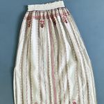 Johnny Was Los Angeles Frederique Embroidered Side Slit Linen White Maxi Skirt Photo 4