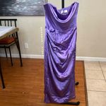 House Of CB  SANTANA VIOLET SATIN STRAPLESS CORSET MIDI‎ DRESS NWOT size S Photo 3