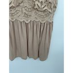 cupio Cream Floral Lace Upper Sleeveless Tank Top Women's Size Medium M Photo 1