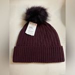 Lululemon NWT  Women’s Cable Knit Pom Beanie Cassis Maroon Color Photo 3