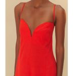 Farm Rio NWT  Linen Blend Sleeveless Halter Wide Leg Jumpsuit Sz L Red Photo 1