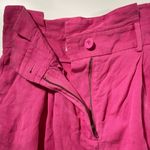 & Other Stories & Other Stories Paperbag High Waisted Wide Leg Shorts Lyocell Linen Pink Size 4 Photo 15