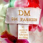 DM fashion White Green & Red Ruffle Tulle Floral Belle Sleeve Dress. Photo 7