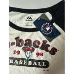 Majestic NEW MLB Womens Arizona Diamond Backs 3/4 sleeve Baseball T-shirt Size L Photo 2