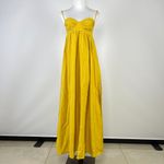 Farm Rio NWOT  Linen Blend Yellow Sleeveless Maxi Dress Size XS Photo 1