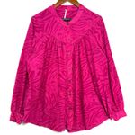 Free People XS Tunic Top Hot Pink Cant Stop Dreaming Boho Lounge Western Cowgirl Photo 1