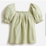 J.Crew Squareneck puff-sleeve soft gauze top Photo 4