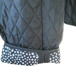 Briggs New York women's M black quilted long sleeve collared snap front jacket Photo 5