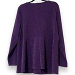 Lane Bryant  size 22/24 babydoll sparkle knit top jacquard fit v neck long sleeve Photo 2