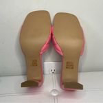 Call it spring  Pink Quilted Mule Heels Sandals Size 9 Waterfall Square Toe Photo 9