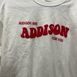 Addison Rae White For You Crewneck Sweatshirt Size Large Photo 1