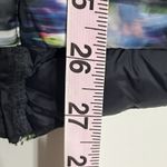 Tangerine  Women's Vest Jacket Puffer Down Black Multicolor Watercolor Size Large Photo 8