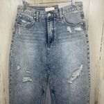 Petra 153 Denim Maxi Midi Skirt size L High Waist Distressed Slit Grunge NWT Blue Size L Photo 4