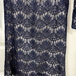 Tibi Navy Blue Lace Mini Dress Size 4 US Photo 1