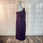 Deletta Anthropologie Purple Strapless fanned bodice cocktail Dress Size M Photo 5