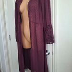 Torrid  Sz 0 Elegant Plum Lace-Trimmed Kimono NWOT Photo 4