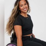 Offline by Aerie Black Sidewalk Seamless Cropped Crewneck T Photo 1