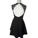 Lulus Mini Dress Womens M Black Floral Lace Open Back Skater Flowy Goth Fairy Photo 9